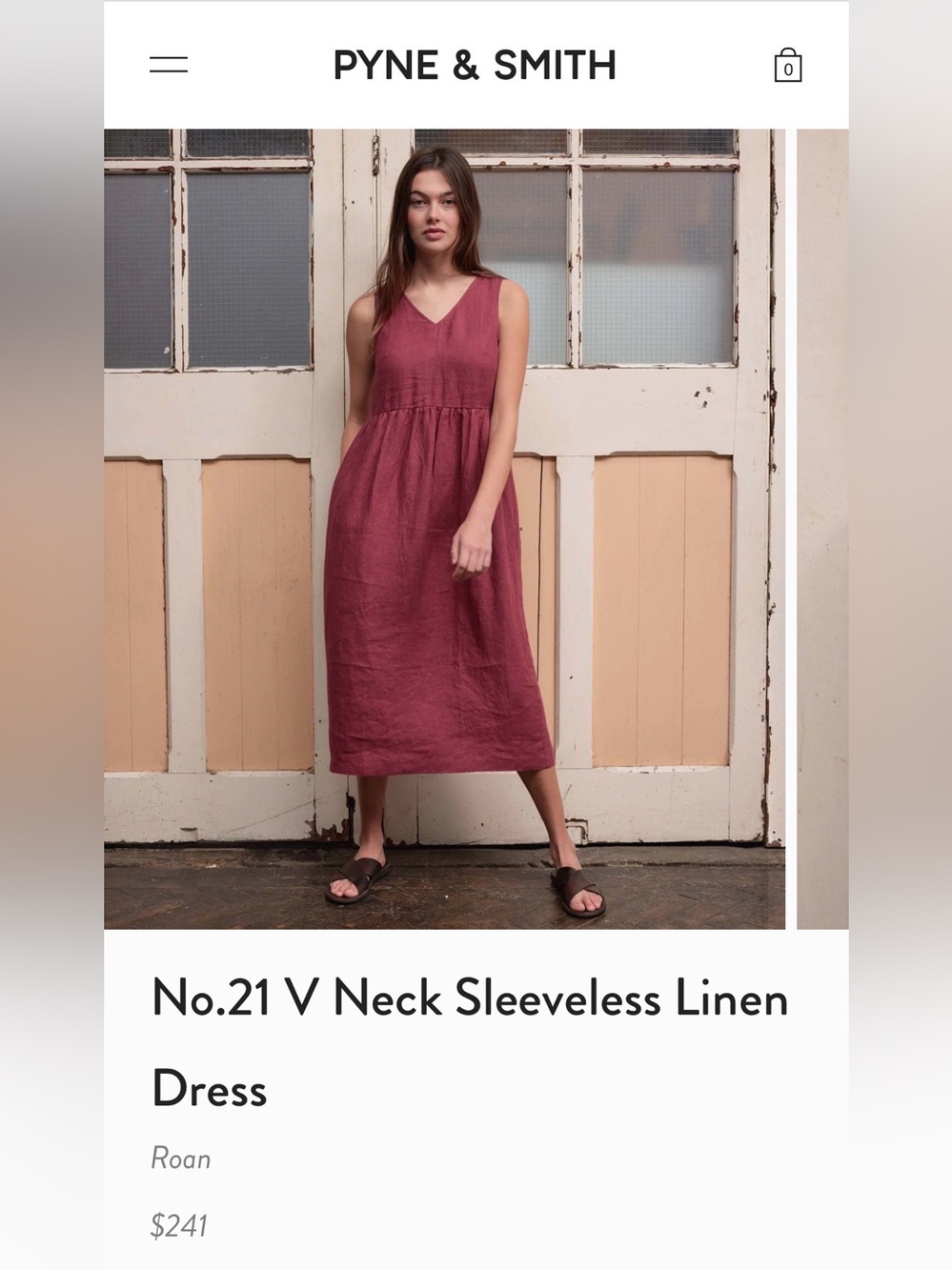 Pyne & Smith Navy and White Striped Linen Maxi Dress No. 21 - Picture 6 of 8